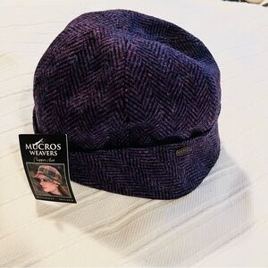MUCROS WEAVERS Purple Wool Flapper Hat